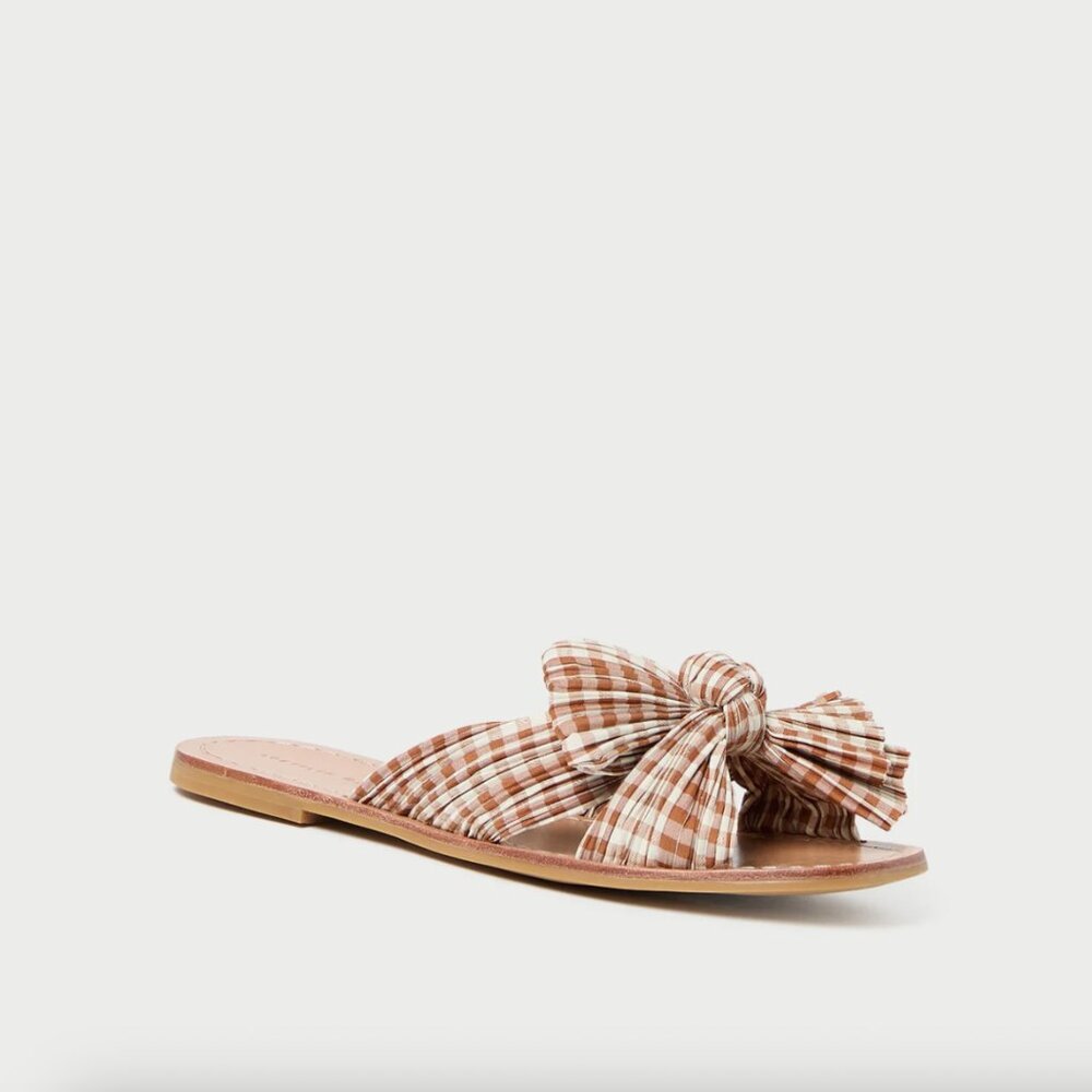 Rima Bow Sandal ~ Brown Gingham